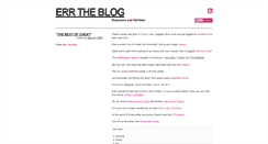 Desktop Screenshot of errtheblog.com