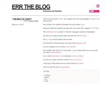 Tablet Screenshot of errtheblog.com